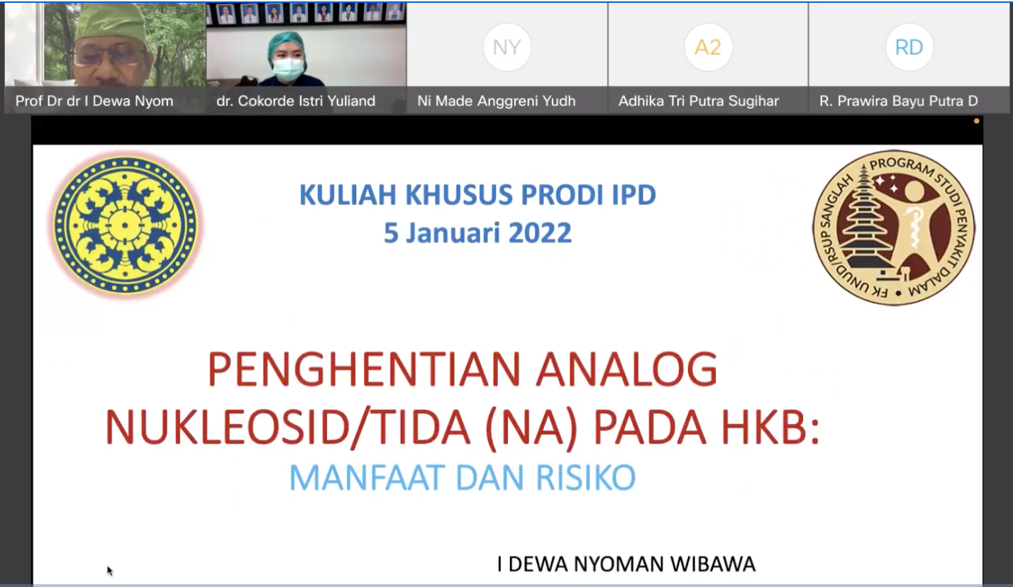 KULIAH KHUSUS OLEH Prof. Dr. dr. I Dewa Nyoman Wibawa,SpPD-KGEH